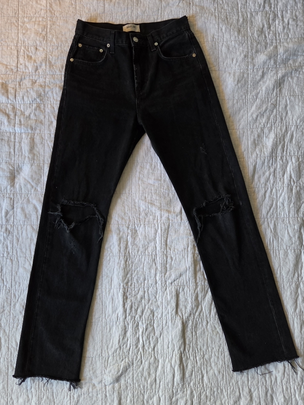 Agolde Black High-Rise Denim Jeans